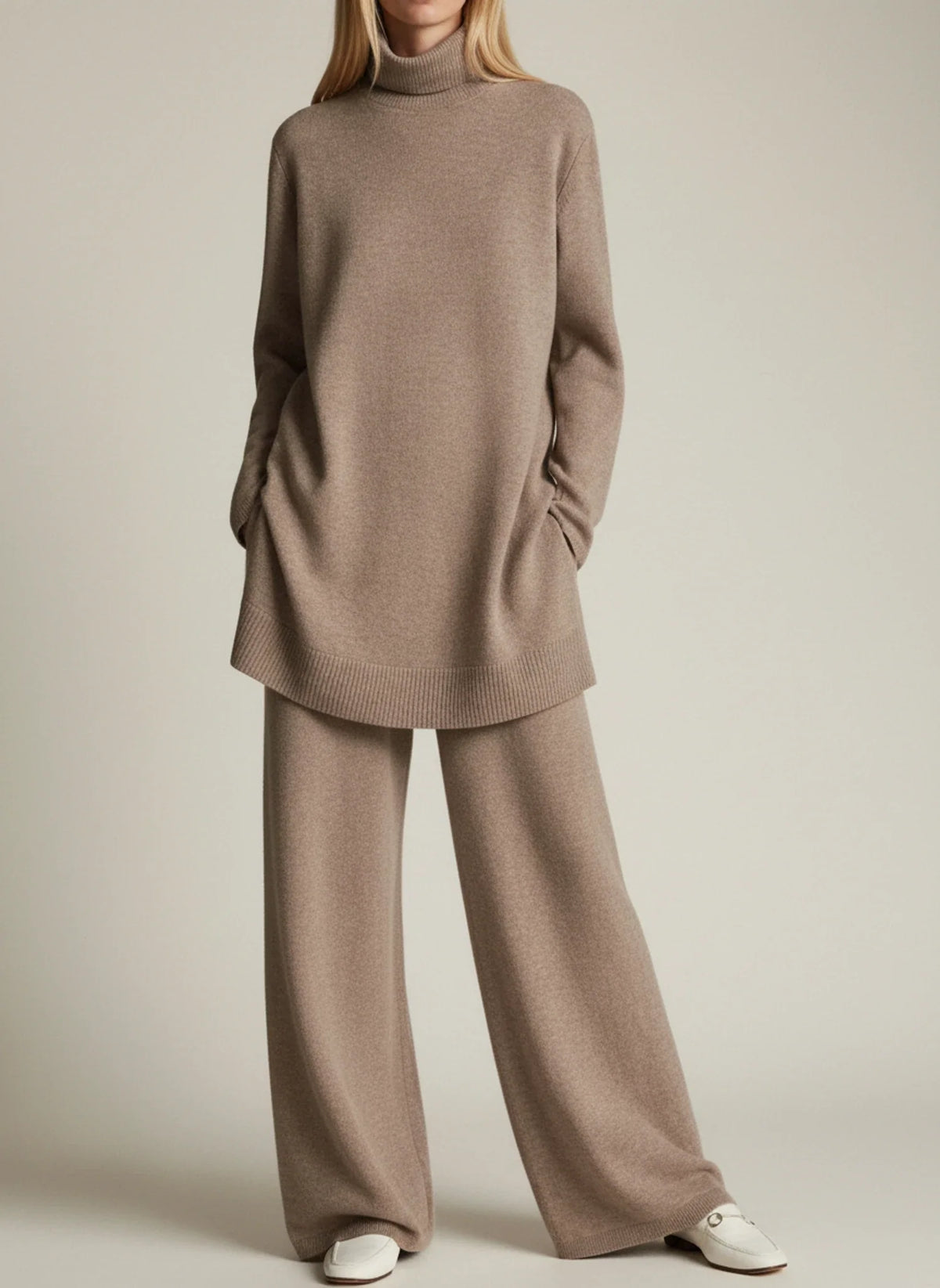 Women's Wide-Leg Relaxed Fit Trousers Set