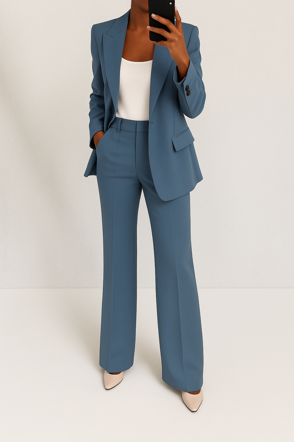 Women's Wide-Leg Trouser Suit