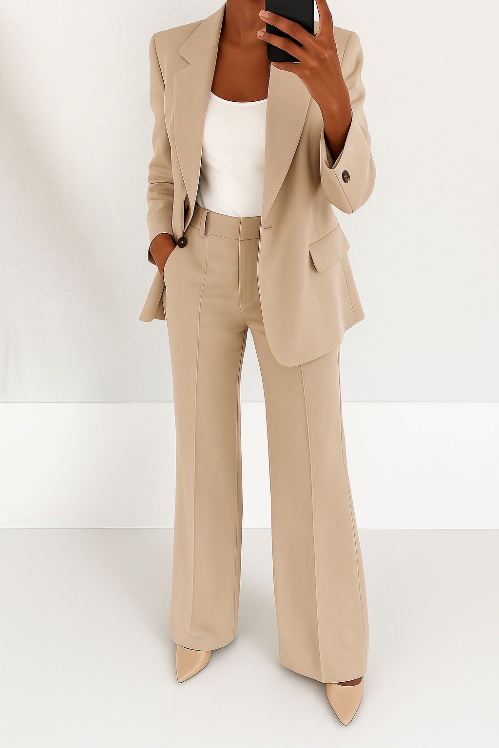 Women's Wide-Leg Trouser Suit