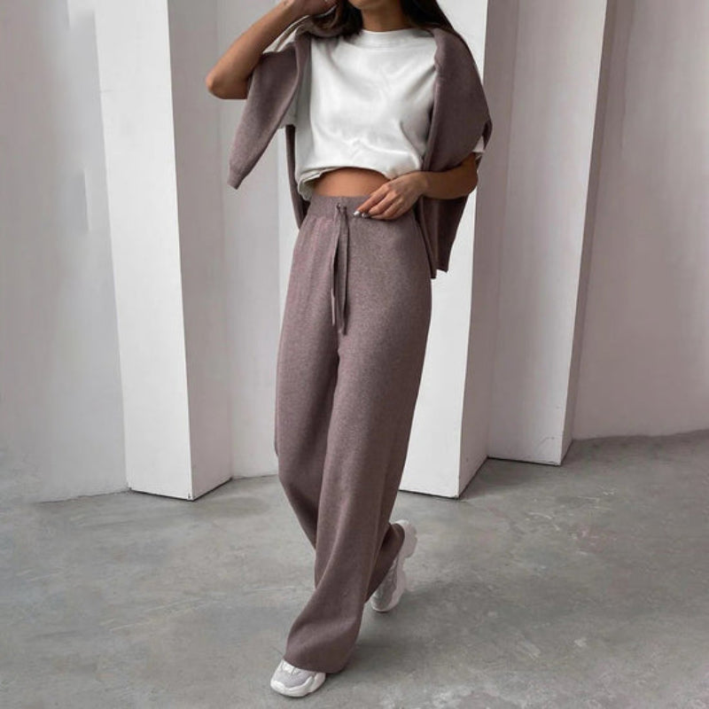 Women's Wide-Leg Two-Piece Set