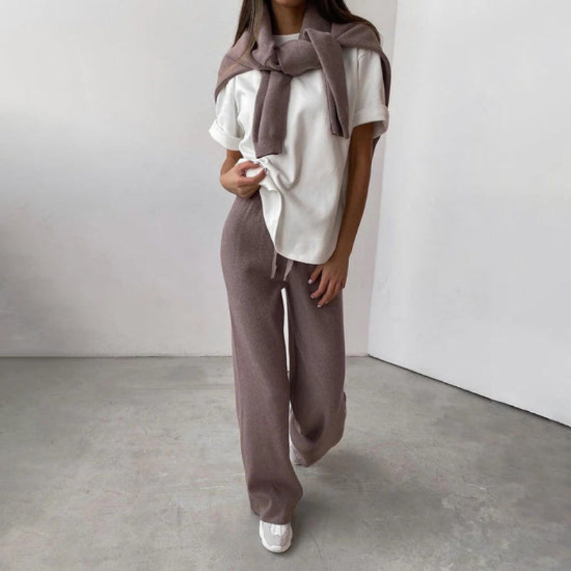Women's Wide-Leg Two-Piece Set