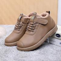 Women's Winter Sneaker Boots – Low-Top Lace-Up Shoes with Soft Lining and Non-Slip Sole