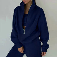 Women's Winter Sweatshirt and Pants Set for Casual and Sports Wear