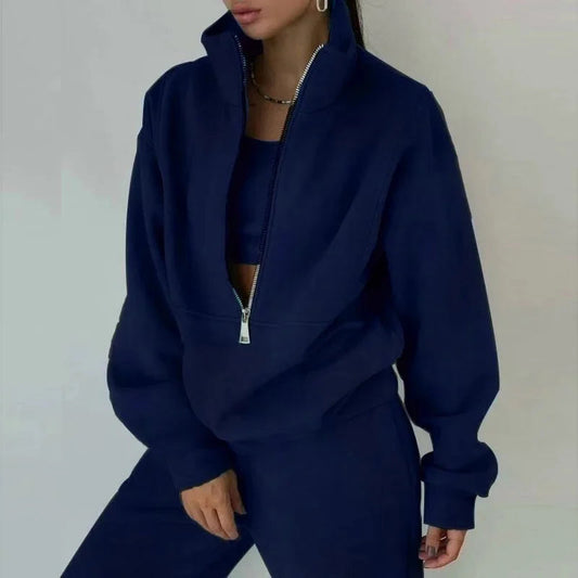 Women's Winter Sweatshirt and Pants Set for Casual and Sports Wear
