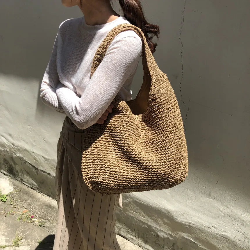 Women's Woven Rattan Bag