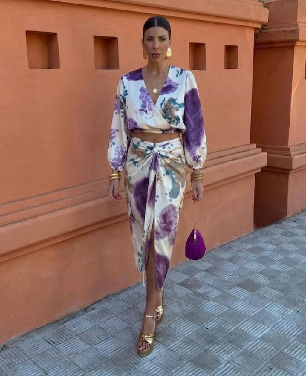 Women's Wrap Midi Dress