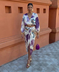 Women's Wrap Midi Dress