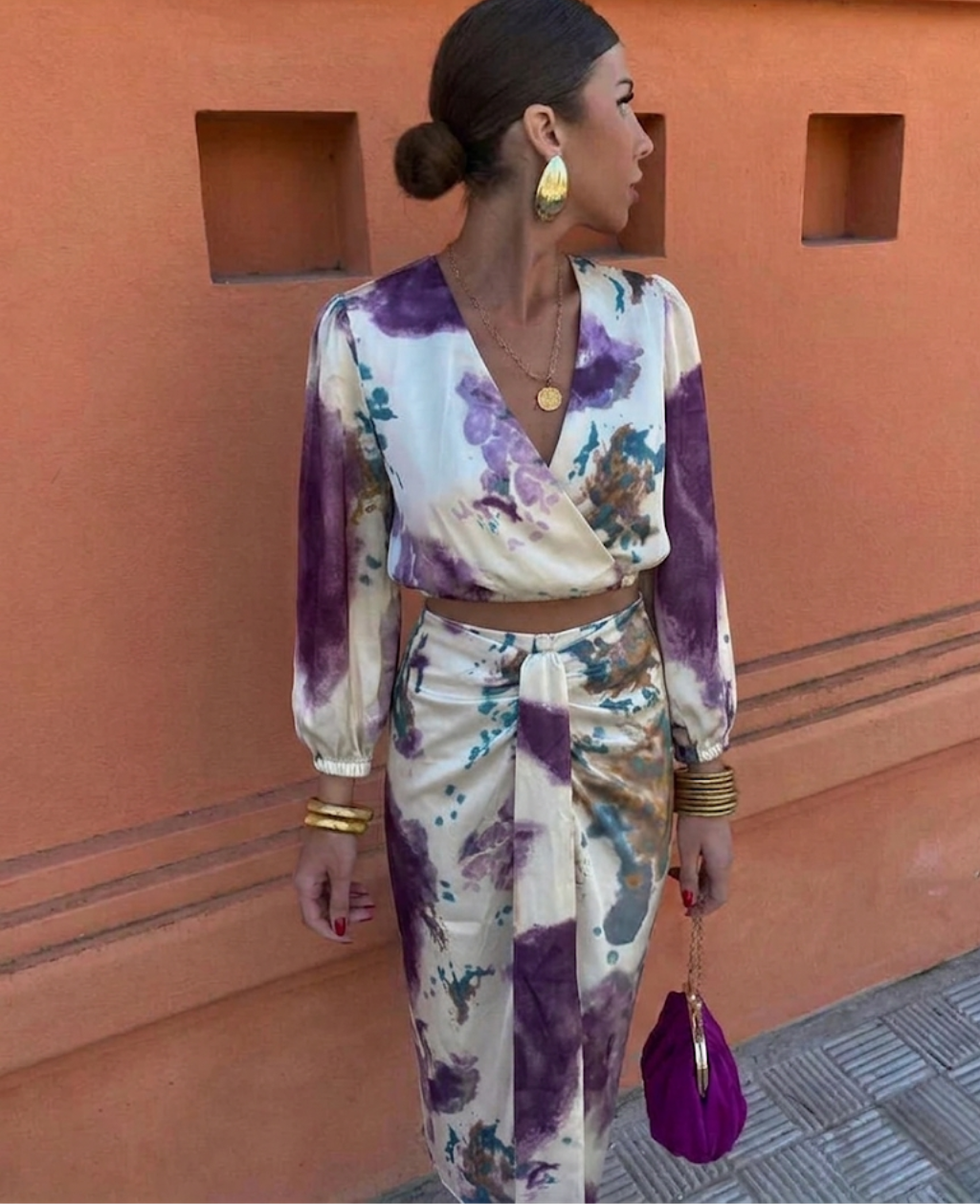 Women's Wrap Midi Dress