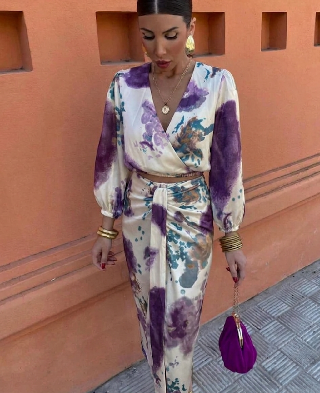Women's Wrap Midi Dress
