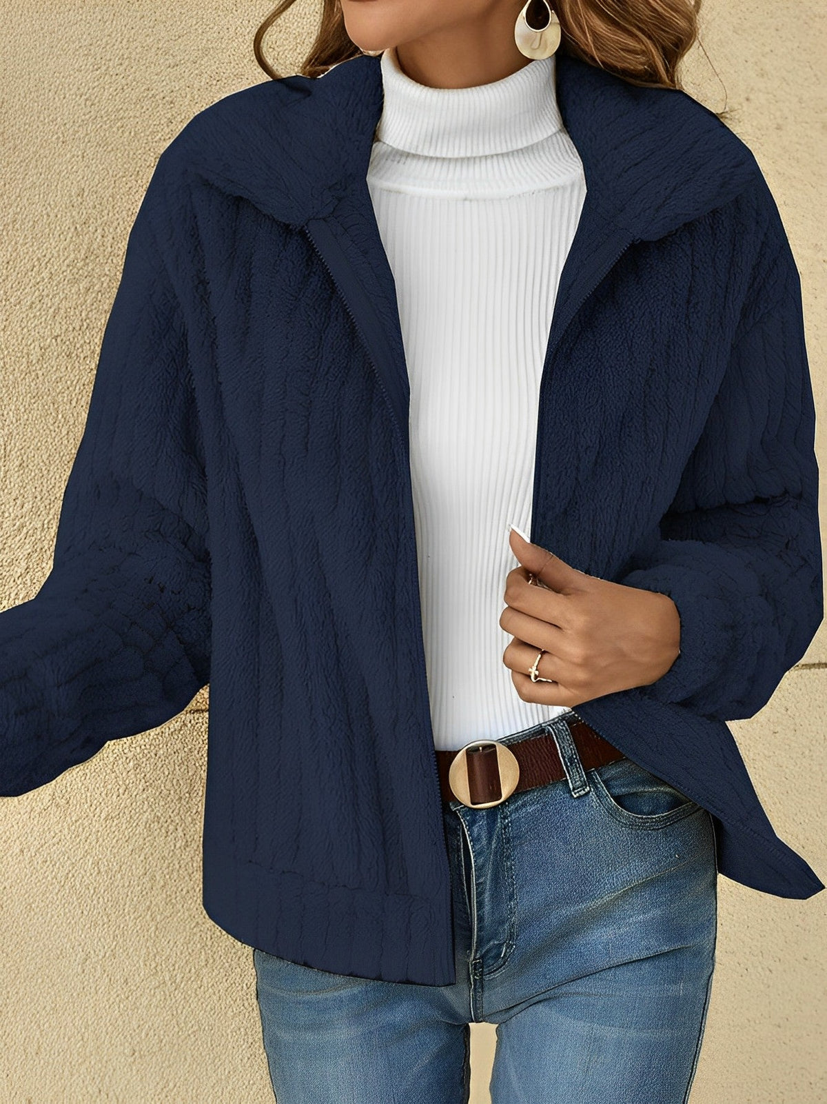 Women's Zip-Up Relaxed Fit Jacket