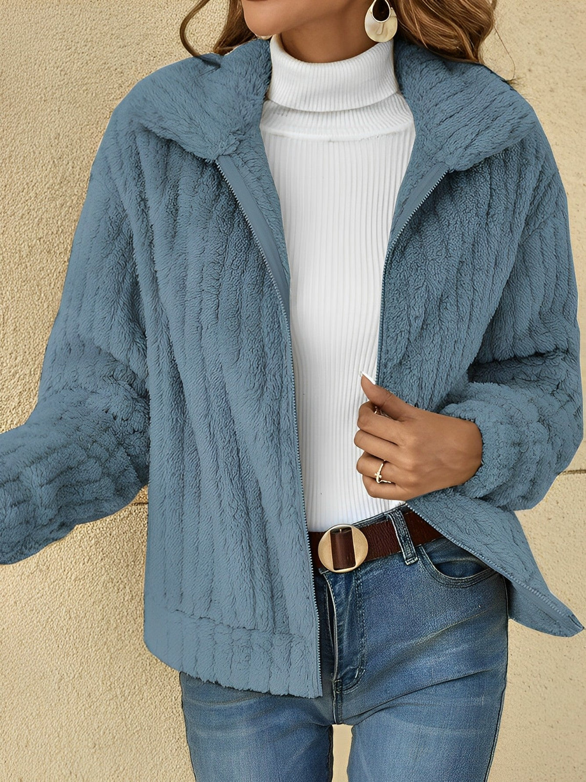 Women's Zip-Up Relaxed Fit Jacket
