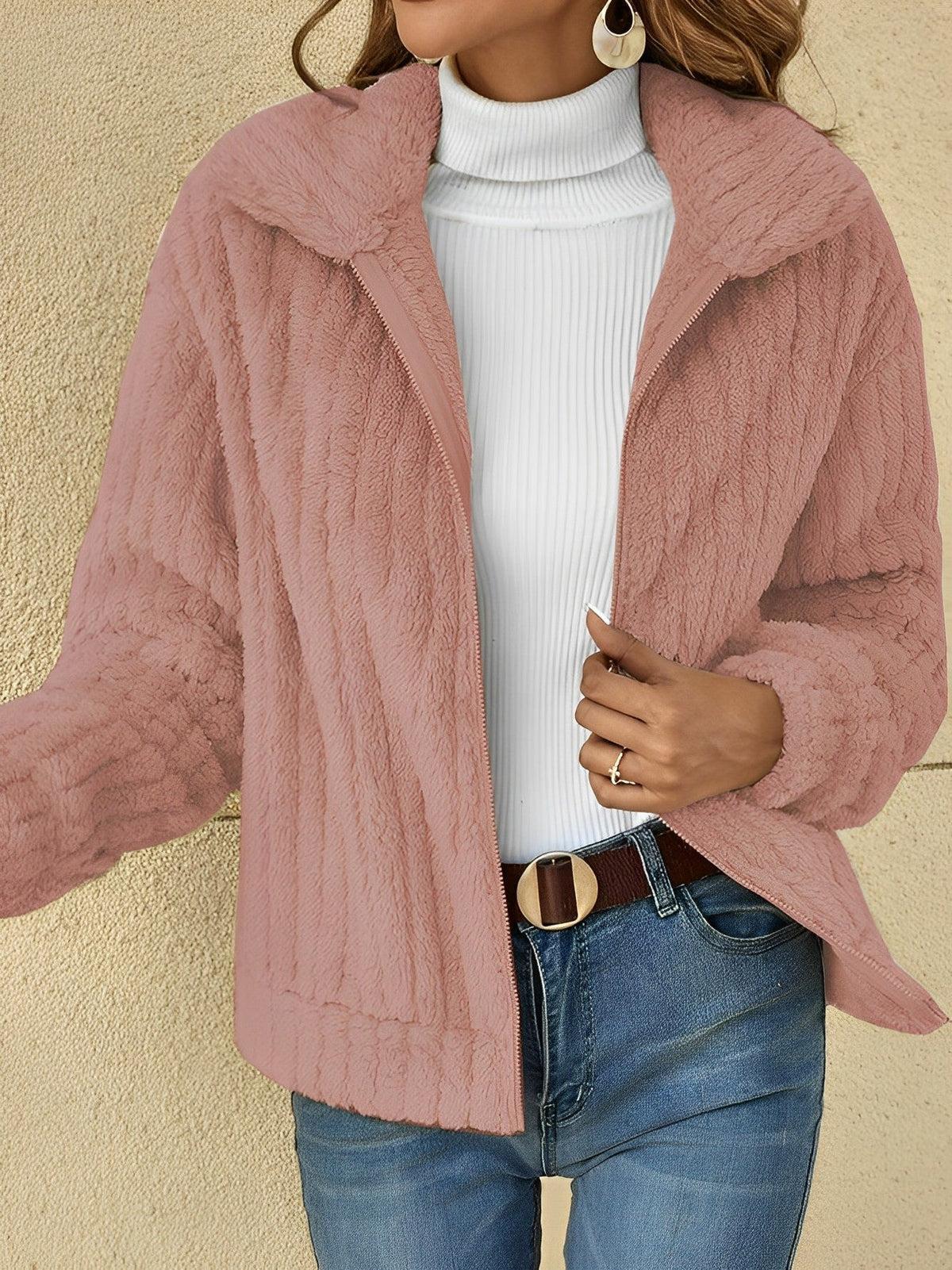 Women's Zip-Up Relaxed Fit Jacket