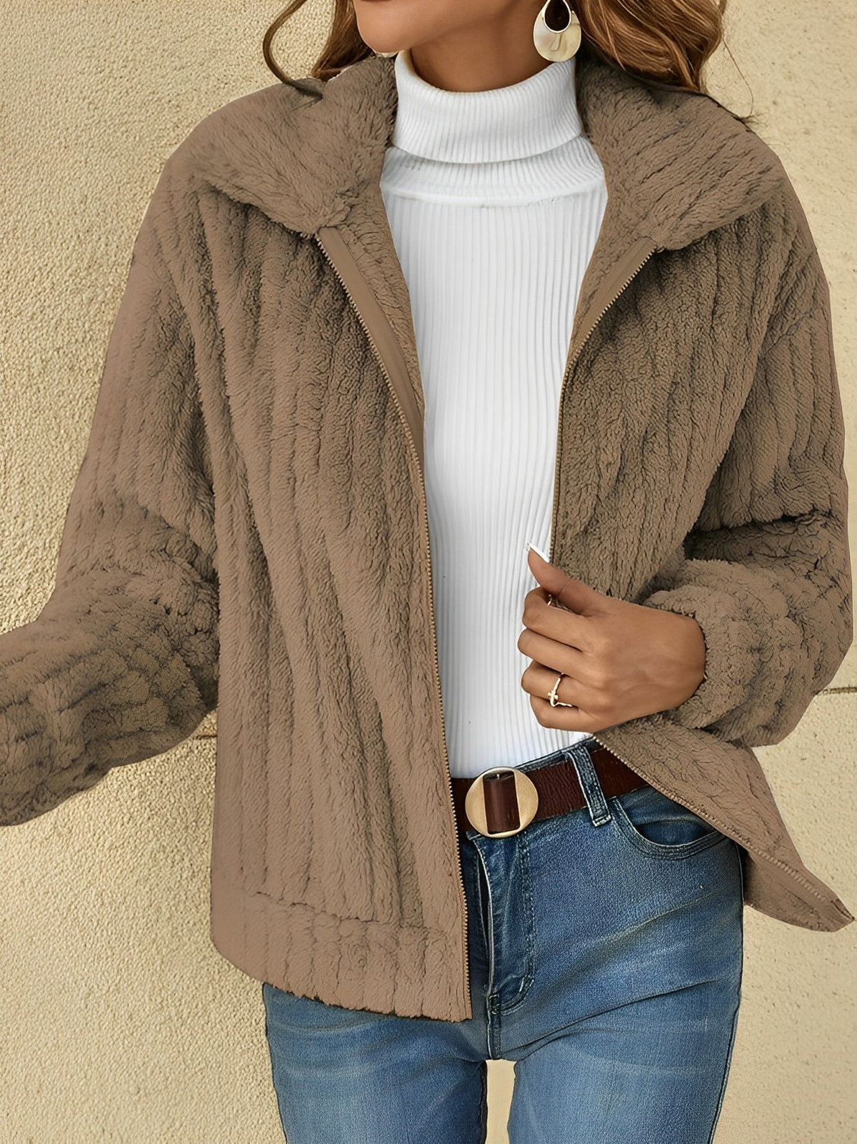 Women's Zip-Up Relaxed Fit Jacket