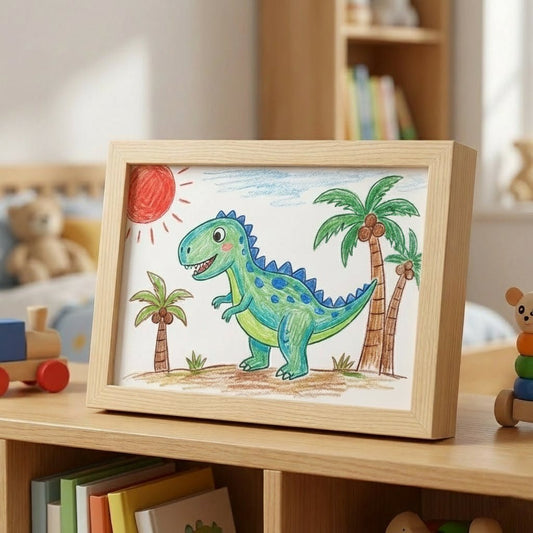 Wood-Look Display Frame with Storage
