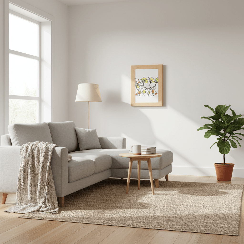 Wood-Look Display Frame with Storage