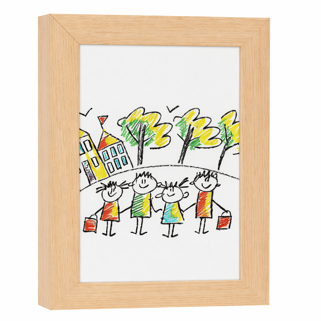 Wood-Look Display Frame with Storage
