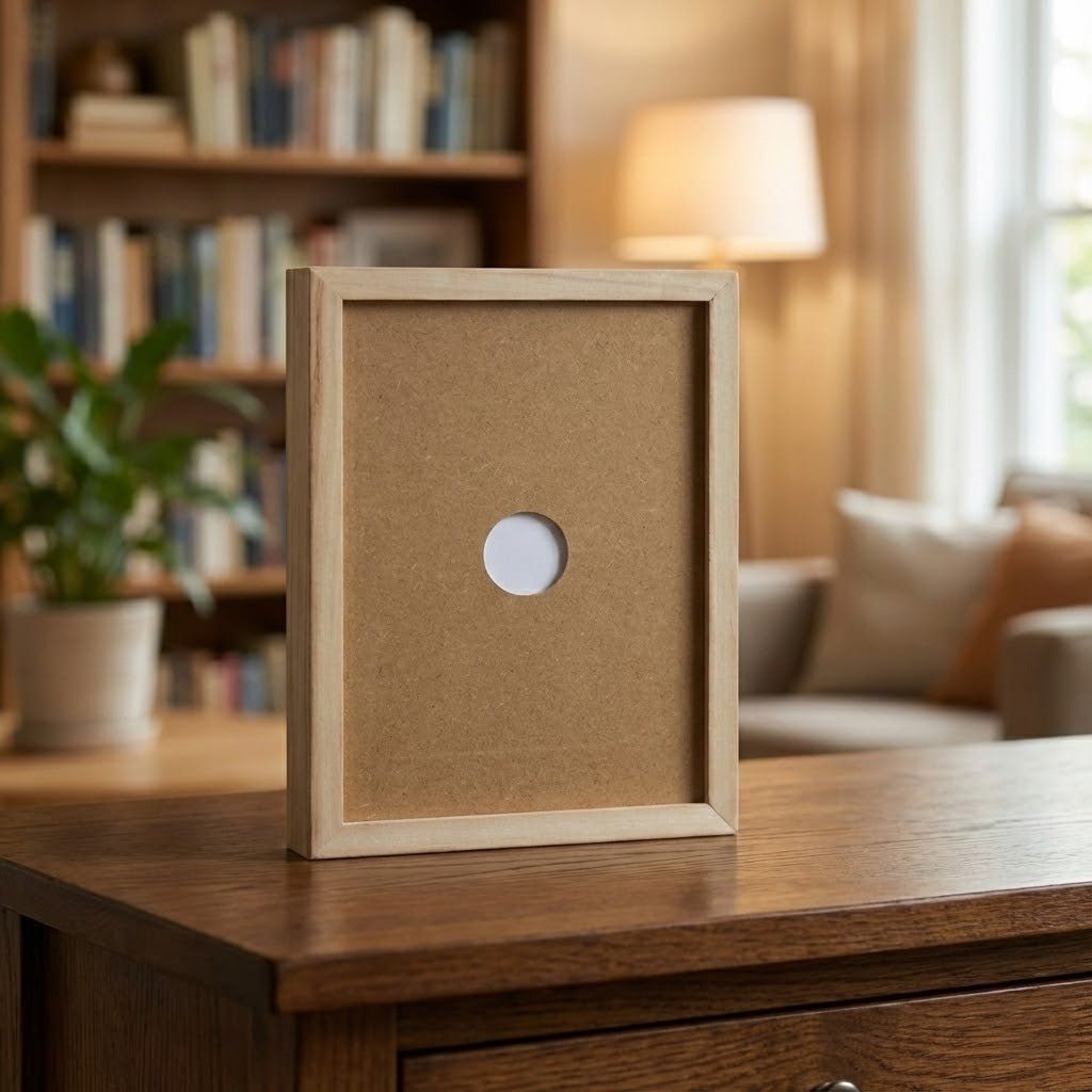 Wood-Look Display Frame with Storage