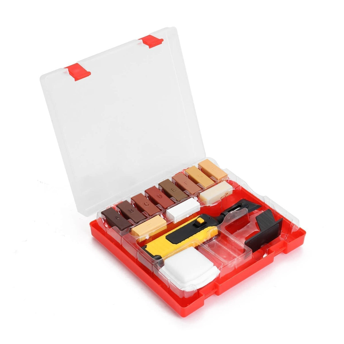 Wood Surface Repair Kit with 11 Wax Blocks & Heat Pen for Furniture, Floors & Cabinets