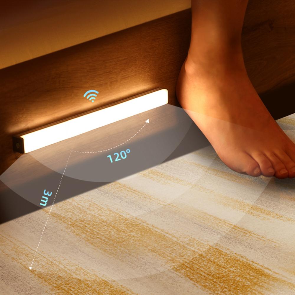 Wooden LED Bed Sensor Night Light