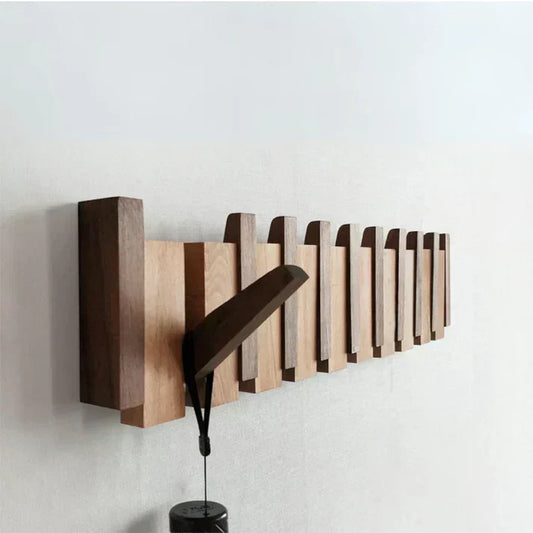 Wooden Piano-Inspired Entryway Coat Rack