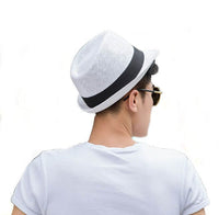 Woven Straw Trilby Sun Hat