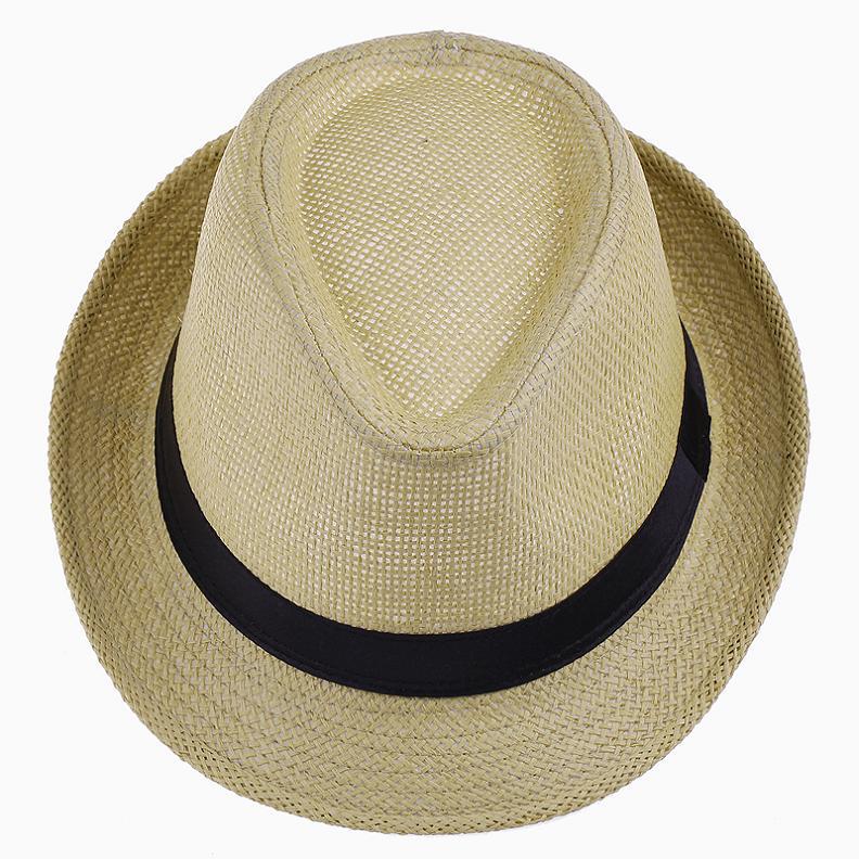 Woven Straw Trilby Sun Hat