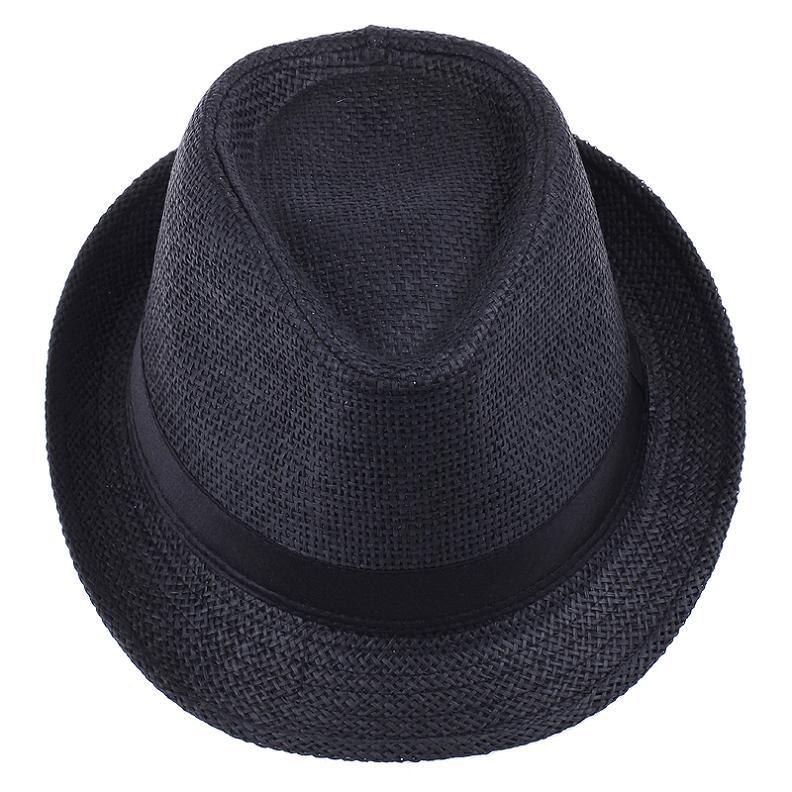 Woven Straw Trilby Sun Hat