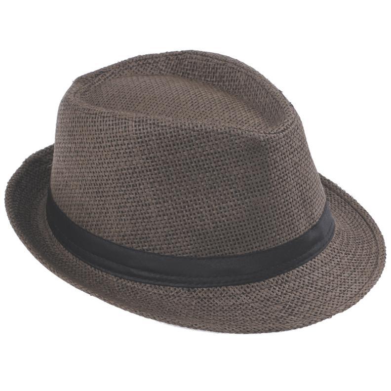 Woven Straw Trilby Sun Hat