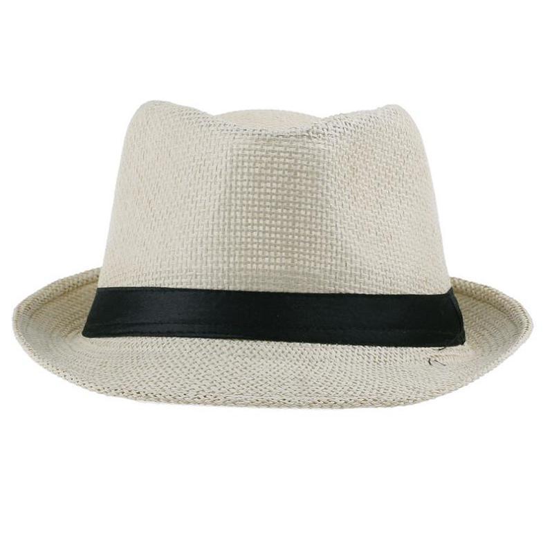 Woven Straw Trilby Sun Hat