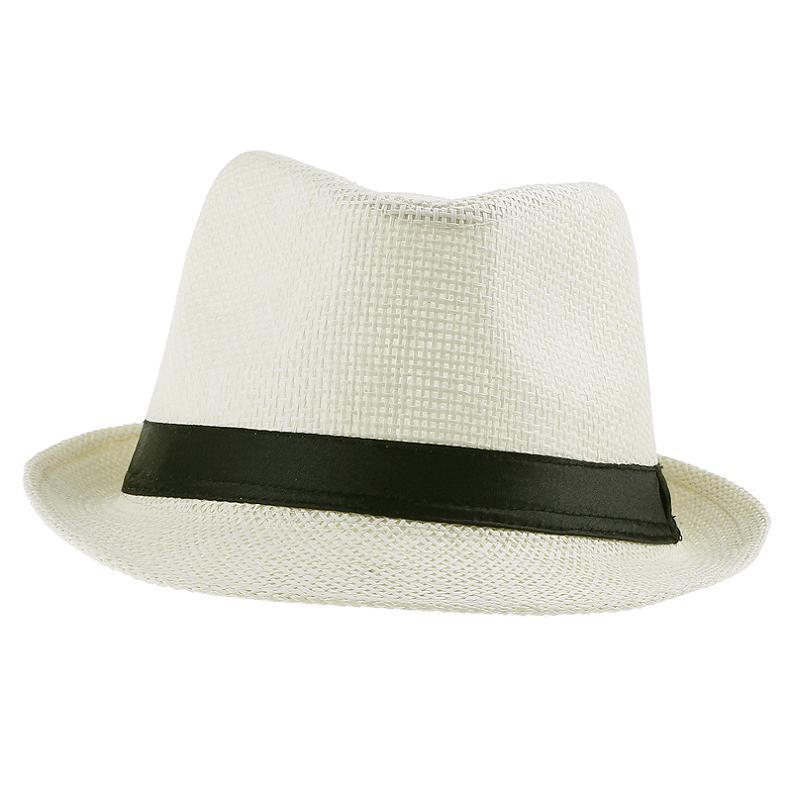 Woven Straw Trilby Sun Hat