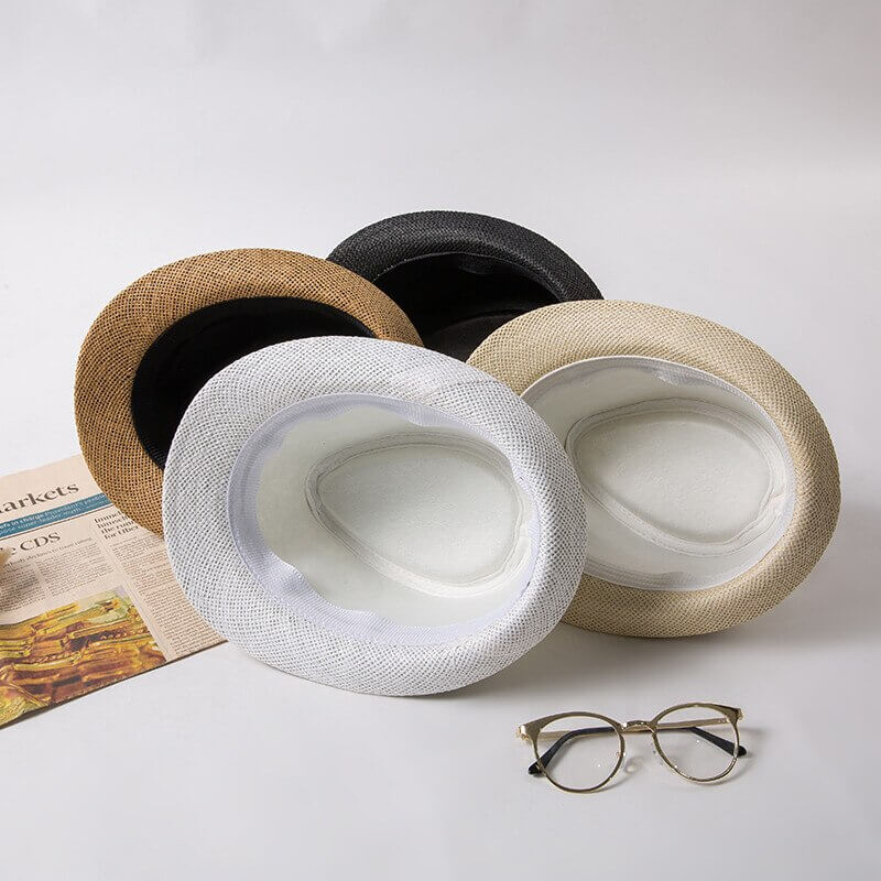 Woven Straw Trilby Sun Hat