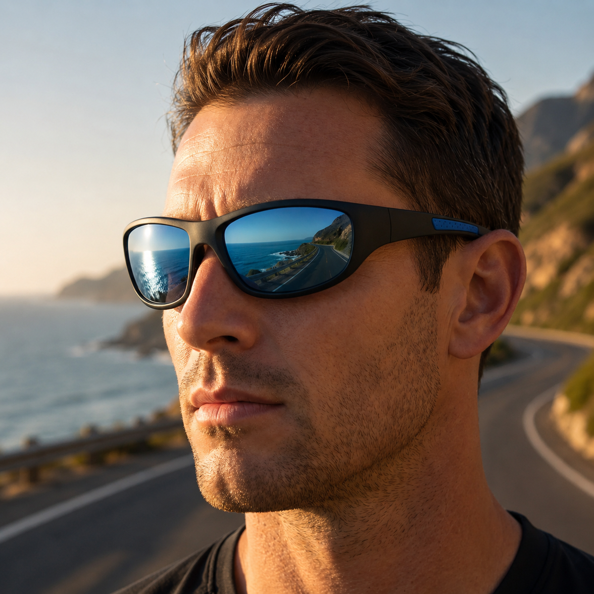 Wrap-Around Men's Sports Sunglasses
