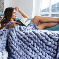 XXL Chunky Knit Cozy Blanket - Soft and Voluminous DIY Throw Blanket
